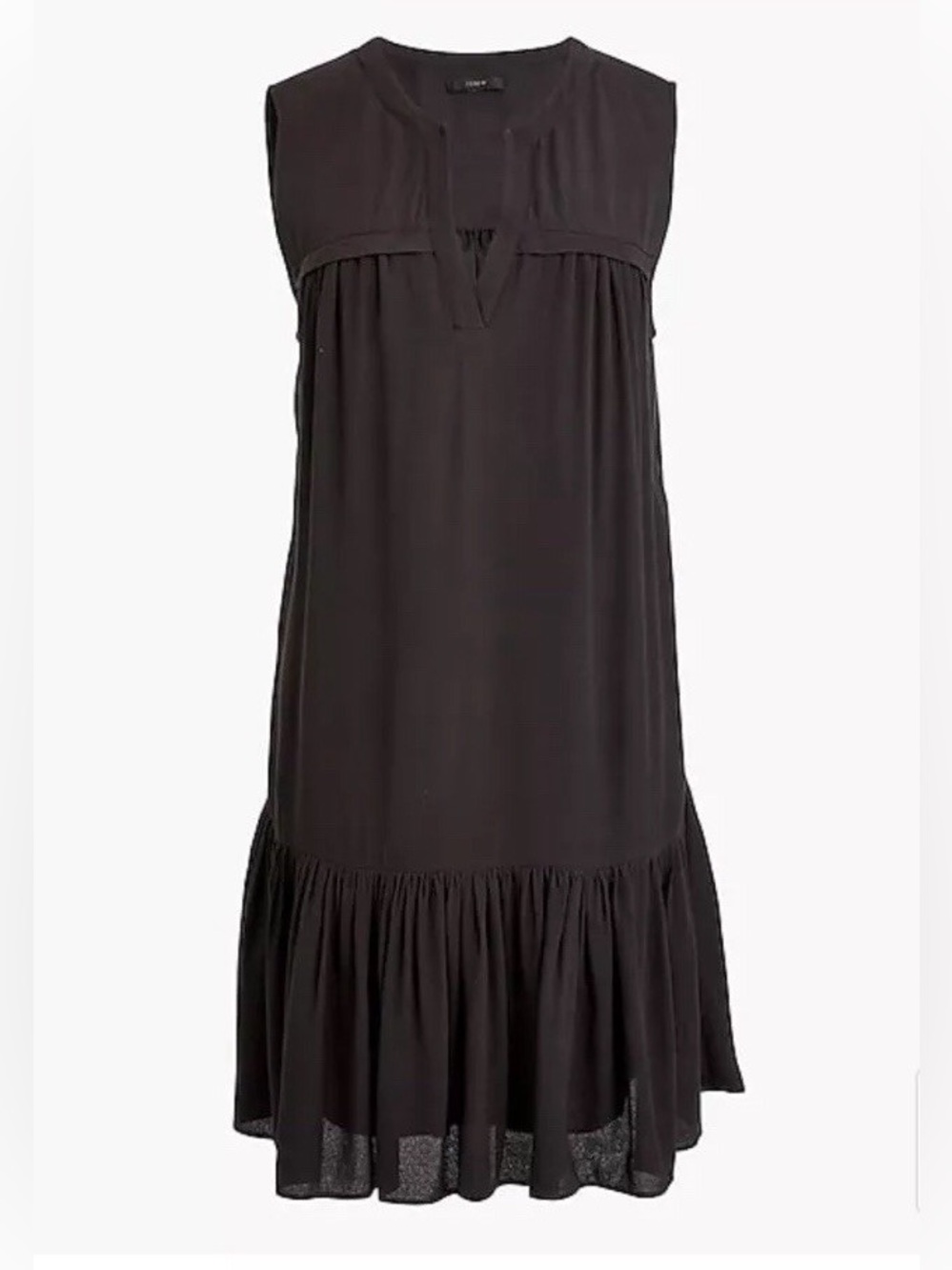 J.Crew black chiffon shift dress